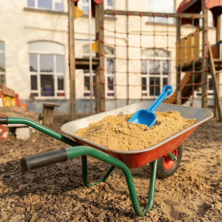 1 kruiwagen speelzand