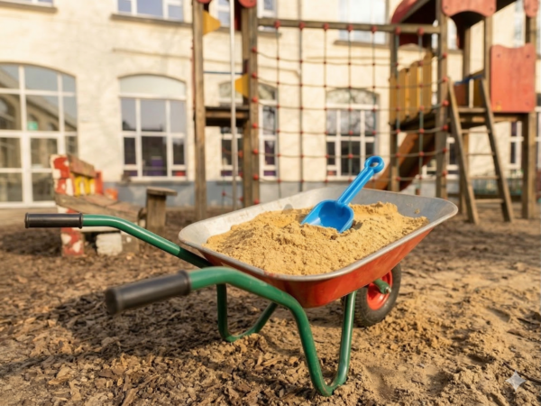 1 kruiwagen speelzand